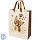 Пакет подарочный под бутылку с тиснением Bruno Visconti Premium Flora Пионы (36x12.3x9 см)