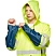 превью Плащ сигнальный влагозащитный полиэфир с ПВХ покрытием на кнопках лимонный/тёмно-синий с СОП (размер 44-46, рост 182-188)
