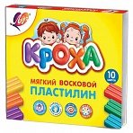 Пластилин «Кроха», 10 цветов, со стеком
