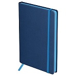 Ежедневник недатированный, А5, 136л., твердый переплет, кожзам, BG «Contrast. Blue gray», синий, цветной срез, на резинке