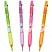 превью Ручка шариковая автоматическая MunHwa «Hi-Color 3» 3цв. (син/неон желт/неон роз),0.7мм, корпус ассорти