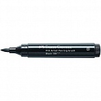 Ручка капиллярная Faber-Castell «Pitt Artist Pen Big Brush» цвет 199 черный, 3мм, пишущий узел «кисть»