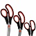превью Ножницы BRAUBERG SOFT GRIP НАБОР 5 штук (140170190220240 мм)эргономичные черно-красные ручкиВЫГОДНАЯ УПАКОВКА238410