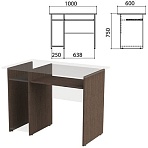 Каркас к столу компьютерному «Канц» 1000×600х750 мм, цвет венге
