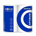 Бумага туалетная Focus Optimum, 2 слойн, мини-рулон, 22 м/рул, 4шт., тиснение, цвет белый