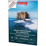 Фотобумага САМОКЛЕЯЩАЯСЯ глянцевая, А4, 135 г/м2, 20 листов, BRAUBERG EXTRA