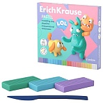 Пластилин классический ERICH KRAUSE «Jolly Friends pastel», 12 цветов, 216 г, со стеком