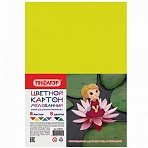 Картон цветной А4 МЕЛОВАННЫЙ, 8 листов 8 цветов, в пакете, ПИФАГОР, 200×283 мм, «Дюймовочка»