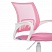 превью Кресло оператора Helmi HL-M95 R (W695) «Airy», спинка сетка розовая/сиденье ткань TW розовая, пиастра, пластик белый