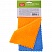 превью Салфетки для уборки OfficeClean «Универсальные», набор 2шт. (синяя+оранжевая)., микрофибра, 25×25см, европодвес