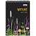 превью Блокнот А5 60л Attache Nature Black flowers клет,65г,100%, греб, карт, ВД-лак