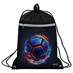 Мешок для обуви 1 отделение Berlingo «Cyber Football», 360×460мм, вентиляционная сеточка, светоотражающая лента, карман на молнии360×460