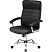 превью Кресло для руководителя Комус Мебель (Easy Chair) 586 чёрное (экокожа, металл хромированный)