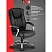 превью Кресло для руководителя Комус Мебель (Easy Chair) 561 чёрное (рециклированная кожа с компаньоном, металл хромированный)