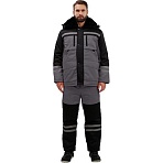 Костюм рабочий зимний муж з03-КПК сер/черн (р.60-62) 182-189