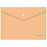 превью Папка-конверт на кнопке Berlingo «Starlight», А4, 180мкм, прозрачная оранжевая, индив. ШК