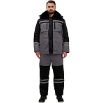 Костюм рабочий зимний муж з03-КПК сер/черн (р.52-54) 182-189