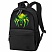 превью Рюкзак BRAUBERG FASHION CITY универсальный, 2 отделения, Green Spider, черный, 46×31х15 см