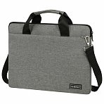 Сумка портфель HEIKKI PROFITABLE (ХЕЙКИ) с отделением для ноутбука 14", 2 кармана, серая, 26×36х3 см
