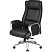 превью Кресло для руководителя Комус Мебель (Easy Chair) 545 чёрное (натуральная кожа с компаньоном, металл хромированный)