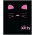 превью Тетрадь общая А5 48л Kitty черн, клет, скреп, ВД-лак