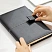 превью Бизнес-блокнот Deli Squared Notebook А5 120 листов чёрный в клетку на сшивке