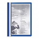 Папка-скоросшиватель Attache прозрачная пластиковая A4 синяя 10 штук в упаковке (верхний лист 0.13 мм, нижний лист 0.15 мм, до 100 листов)