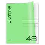 Тетрадь 48л. клетка BG «UniTone. Neon», пластиковая обложка, неон салатовый