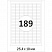превью Этикетки самоклеящиеся Mega Label удаляемые 25.4×10 мм (189 штук на листе А4, 25 листов в упаковке)