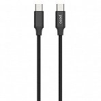 Кабель USB PERO DC-05 Type-C to Type-C, 3А, 60W, 1м, Black