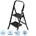 превью Стремянка стальная Zalger Jet Black 2 ступени (9910-2)