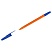 превью Ручка шариковая СТАММ «Оптима» 4шт., синие, 1.0мм, оранжевый корпус, пакет с европодвесом