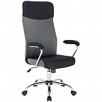 Кресло для руководителя Easy Chair 590 TC черное/серое (ткань/хромированный металл)