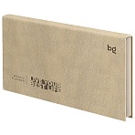Еженедельник недатированный, 64л., мягкий переплет, кожзам, BG «Waltz. Beige metallic», цветной срез