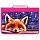 Папка на молнии BRAUBERG А4 с ручкой, с органайзером, 1 отделение, «Cute fox»