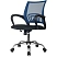 превью Кресло офисное Комус Мебель (Easy Chair) 396 синее/чёрное (ткань/сетка, металл)