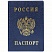 превью Обложка «Паспорт России», вертикальная, ПВХ, цвет синий