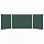 Доска для мела магнитная 3-х элементная (100×150/300 см), ДОПОЛНИТЕЛЬНАЯ ЛИНИЯ/КЛЕТКА, зеленая, BRAUBERG