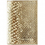Обложка для паспорта OfficeSpace «Питон», кожа, тиснение, золотой металлик