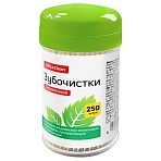 Зубочистки деревянные OfficeClean, 250шт., в баночке