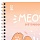 Скетчбук 60л., 150×150 MESHU «Neko», на гребне, выб. лак, soft-touch, 120г/м2