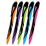 Ручка шариковая автоматическая BRAUBERG ULTRA COLOR NEON, soft-touch, СИНЯЯ, пишущий узел 0.7 мм, линия письма 0.35 мм