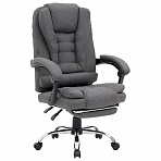 Кресло офисное CROMEX «Chill MS-005», с функцией вибромассажа, подножка, ткань, серое