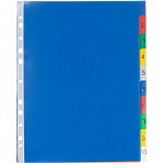 Разделитель листов Attache Selection А4+ пластиковый 10 листов разноцветный (цифровой)