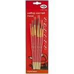 Набор кистей Гамма «Мультики» 6шт, пони, круглые № 2, 3, 4, 5, 6, 8, блистер, европодвес