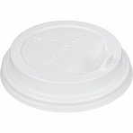 Крышка для стакана Huhtamaki пластиковая белая 90 мм с клапаном 100 штук в упаковке