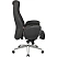 превью Кресло для руководителя Комус Мебель (Easy Chair) 545 чёрное (натуральная кожа с компаньоном, металл хромированный)