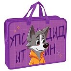 Папка с ручками А4 Мульти-Пульти «Упс», пластик, на молнии, 70мм