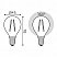 превью Лампа светодиодная Gauss LED Filament 9 Вт E14 шарообразная 2700 K теплый белый свет