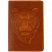 превью Обложка для паспорта Кожевенная мануфактура, нат. кожа, «Тигр 2», коричневый